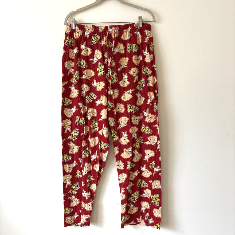 Family Guy Men Sleepwear Pants‎ Youth XL Graphic Stewie All Over Print